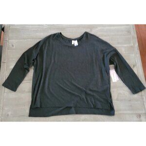 Joyspun Sleepwear Pajama Top Extra Large Hacci Top Black New With Tag Ladies‎